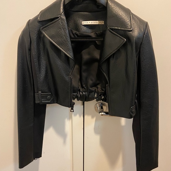 Alice & Olivia Leather Jacket NWOT - Picture 7 of 15